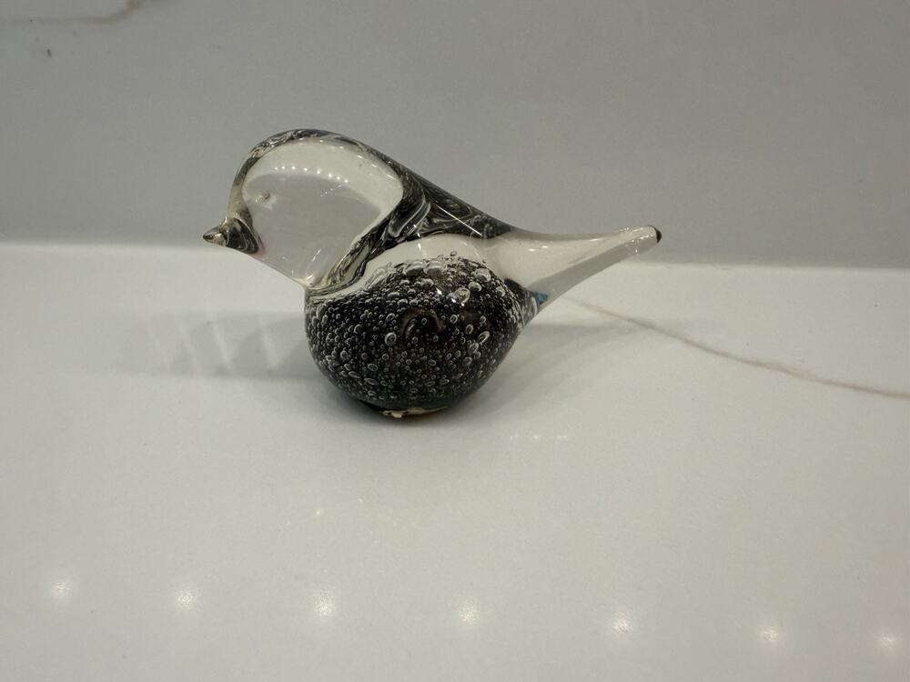 Benny Motzfeldt Nordglass Norway Bullicante Art Glass Bird Figurine Label